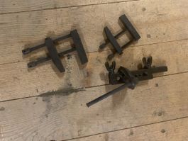 Rohrbördelgerät und zwei Schraubzwingen Set gebraucht