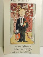 Kunst Röbi Wyss original Zeichnung  Unikat