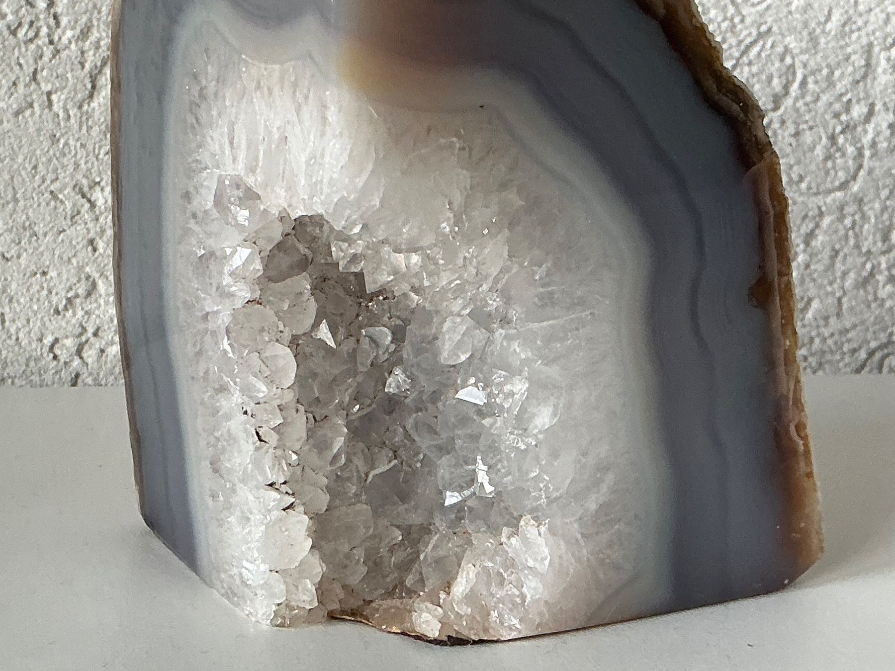 Minerali & Pietre curative: Achat-Geode mit polierter Frontseite, 1,2 KG – Usato da Altnau venduto da mar_kfk2 3