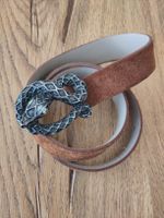 Ceinture en cuir avec boucle serpent