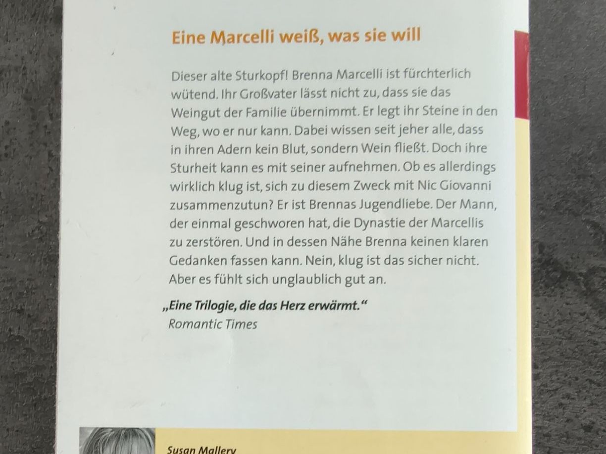 Libri: Susan Mallery - Marcelli Serie – Usato da Neuenkirch venduto da Reme0709 5