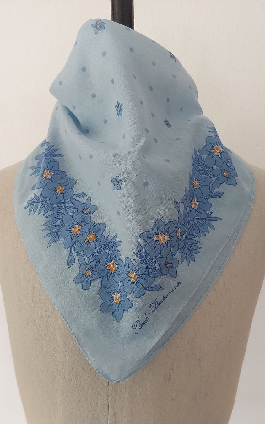 Foulard & Sciarpe: Baumwolltuch quadratisch hellblau Buch + Deichmann – Nuovo (secondo la descrizione) da Köniz venduto da scopello12