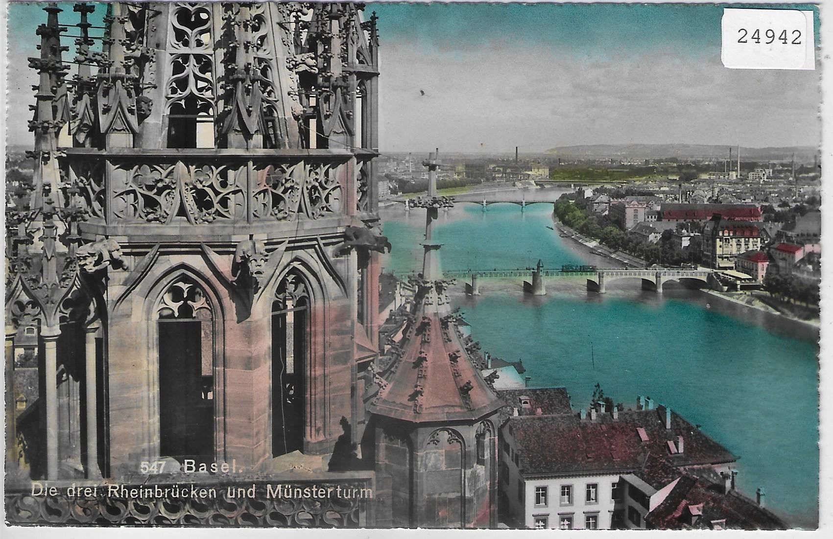 Cartoline postali: Basel - Die drei Rheinbrücken und – Antico da Ettingen venduto da Kartenplanet