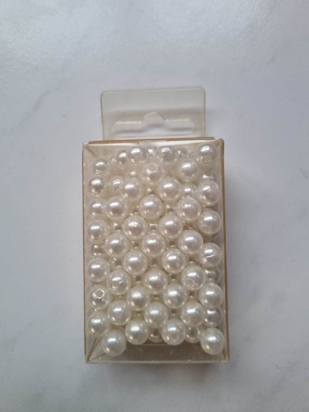 Perle (finte): 144 Stk. Dekoperlen Creme, 8mm - Basteln – Nuovo (secondo la descrizione) da Nottwil venduto da Janny77 1