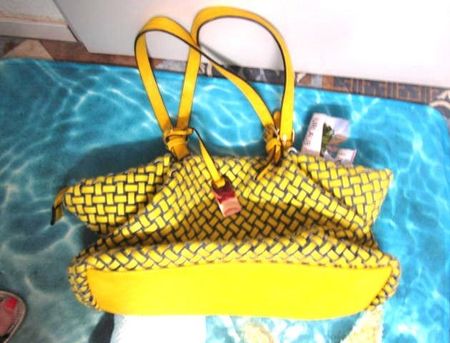 Umhängetasche Gelb Leder MADE ITALY-TOP! COOLE TASCHE!