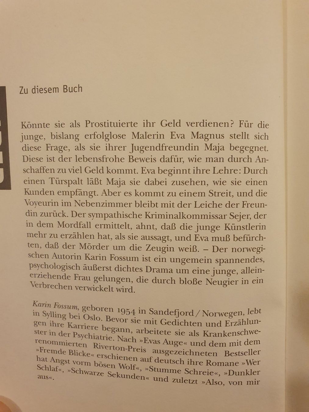 Libri: Evas Auge - Karin Fossum - Piper – Usato da Zürich venduto da loosebone 1