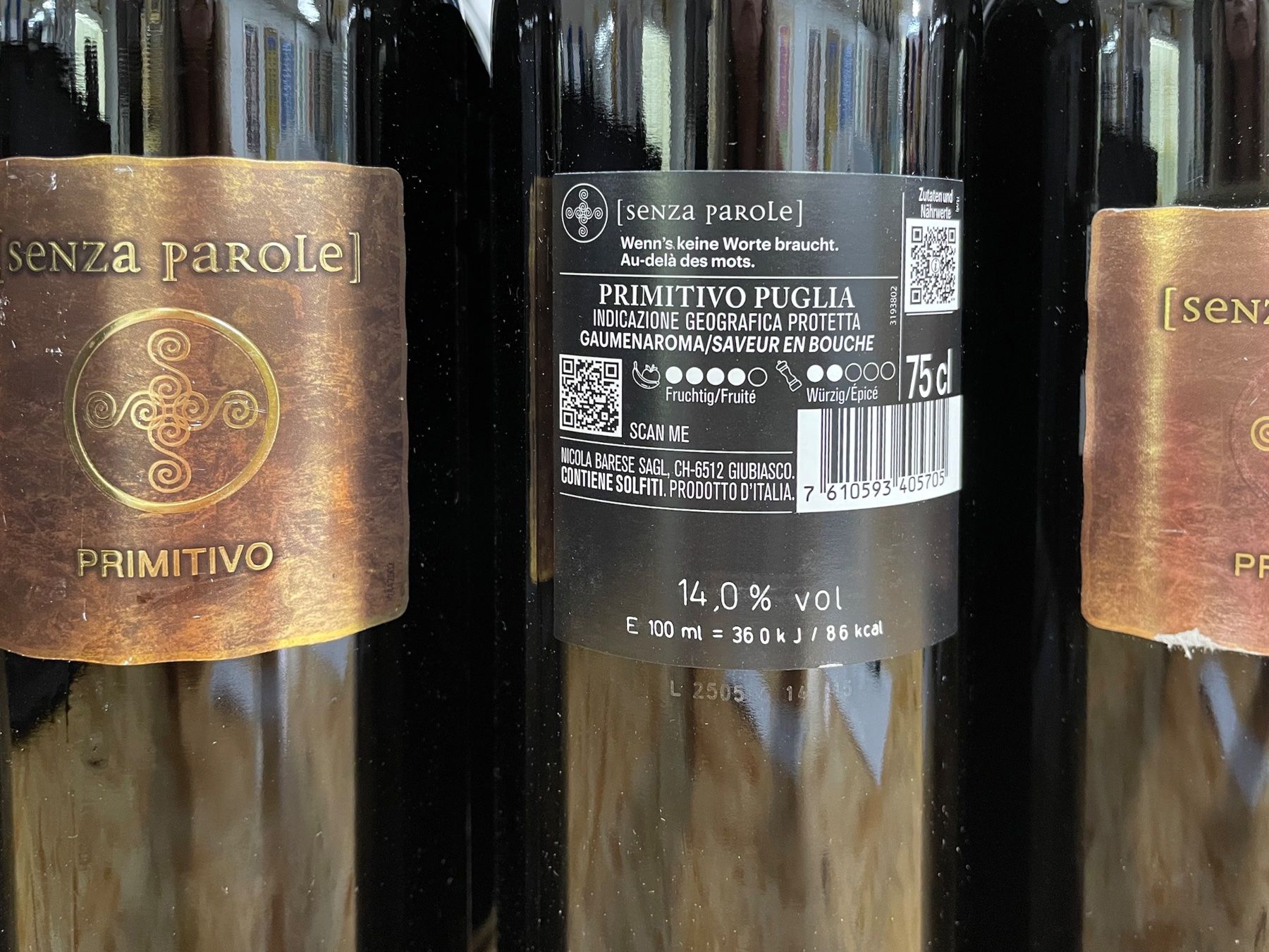 Vins: 🍷   12 Fl. Senza Parole, Primitivo – Neuf (Voir description) à Zürich par trashtussi 3