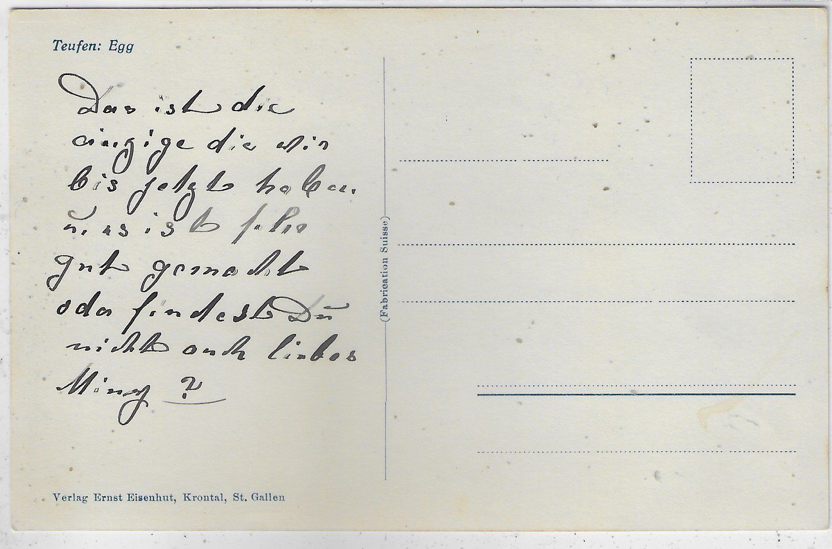 Cartes postales: Teufen - Egg – D'occasion à Ettingen par Kartenplanet 1