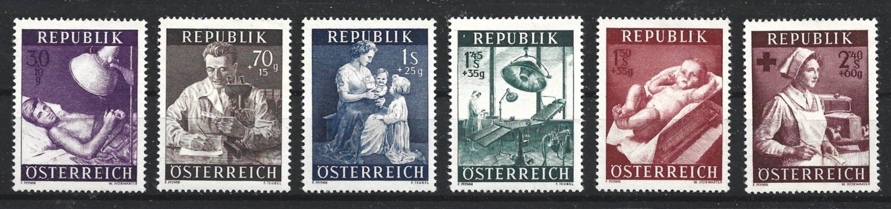 Tutti i francobolli: 1954 Österreich – Nuovo e nell'imballaggio originale da Trübbach venduto da Sammer51
