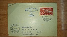 PA041 - Pro Aero no 41 sur lettre Locarno 23.5.1946