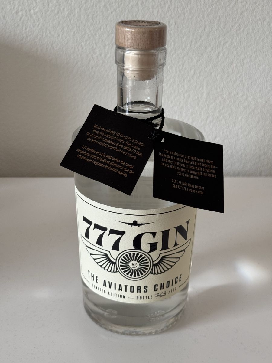 Spirituosen: Swiss Boeing 777 Gin - The Aviators Choice – Neu und originalverpackt aus Gümligen von Aviator007 3