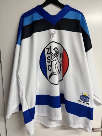ZSC Lions Gameworn Trikot Fabrice Herzog, EV Zug, HC Davos