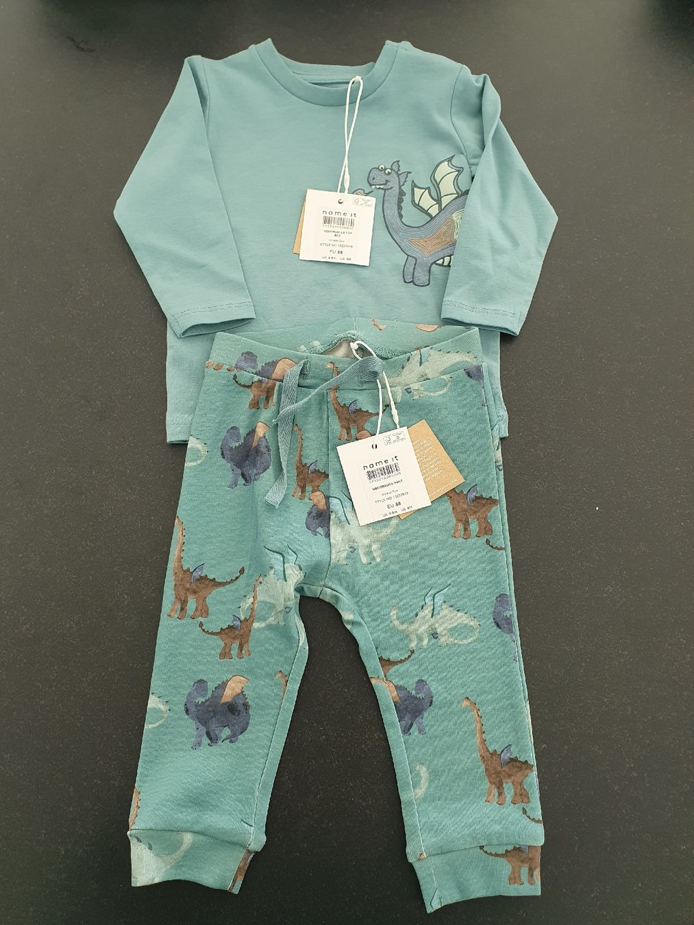 Pigiami: Pyjama dinausore turquoise taille 68, 6mois neuf – Nuovo e nell'imballaggio originale da Neuchâtel venduto da viv_zf9x