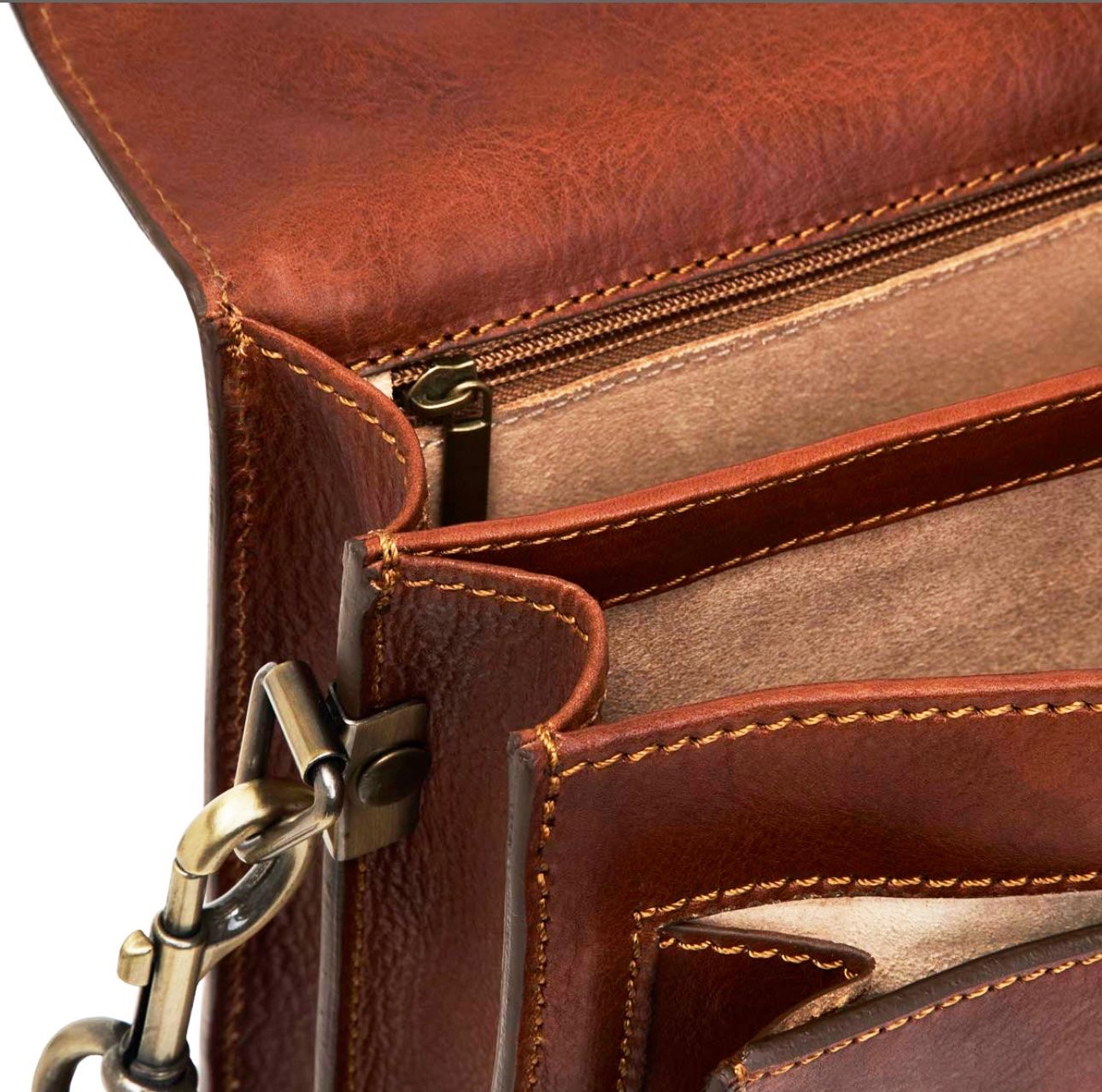 Borse: Schultertasche Herren Leder Tuscany - Braun – Nuovo e nell'imballaggio originale da Wittenbach venduto da bes_k8vr 3