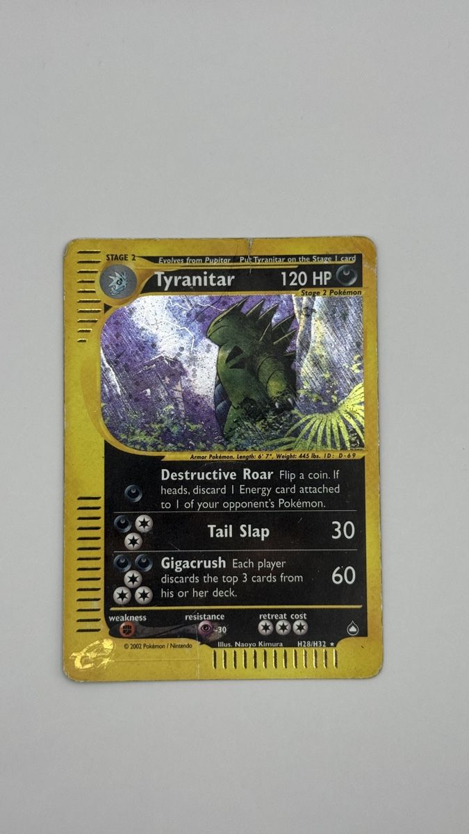 Pokémon Sammelbilder & Trading cards: Tyranitar Holo H28/H32 Aquapolis – Gebraucht aus Belprahon von Rob_ain