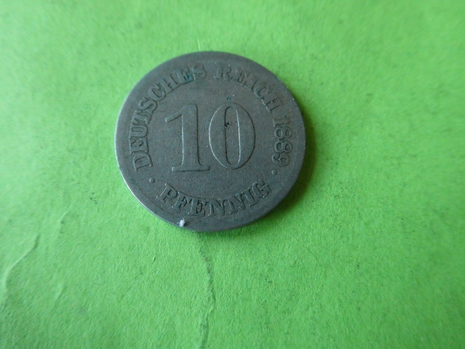 Tutti le monete: Dt. Reich 1889 E, 10 Pfennig – Usato da Hinterforst venduto da Rohusri