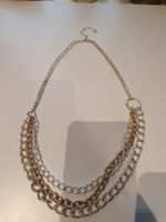 Gliederkette silber, gold, Modeschmuck