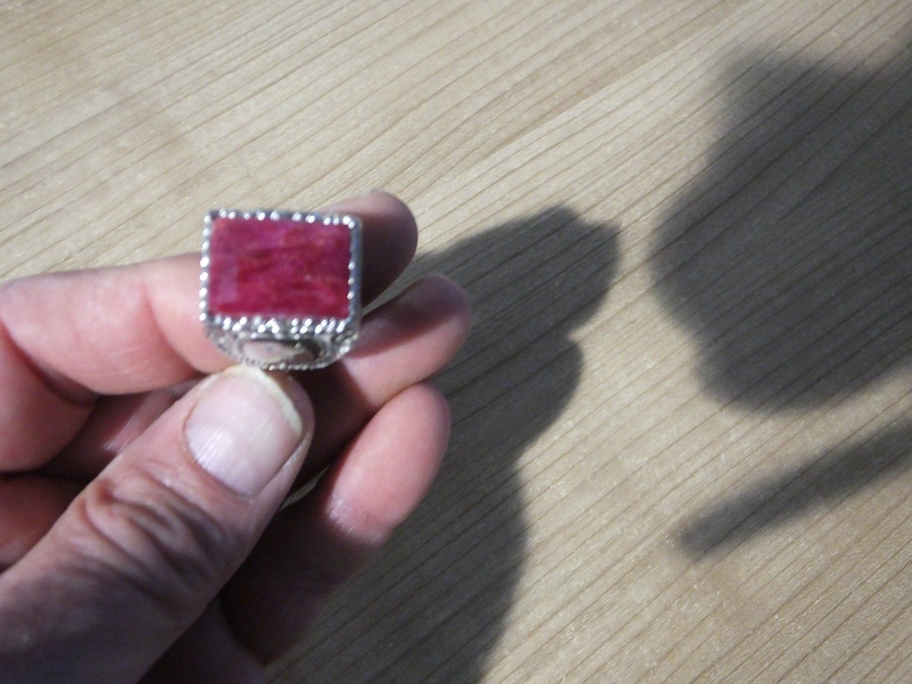 Anelli: Herrenring mit Echtem RUBIN Stein – Nuovo e nell'imballaggio originale da Unterentfelden venduto da l654321a