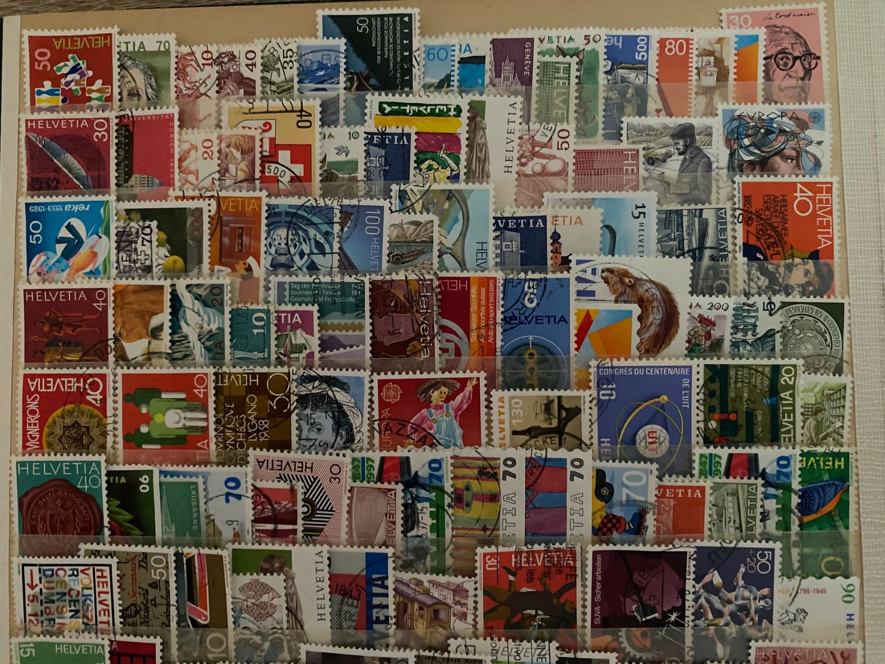 Alle Briefmarken: Briefmarken  Schweiz 130.stuck.verschiedene – Gebraucht aus matten b. interlaken von jfran17 1