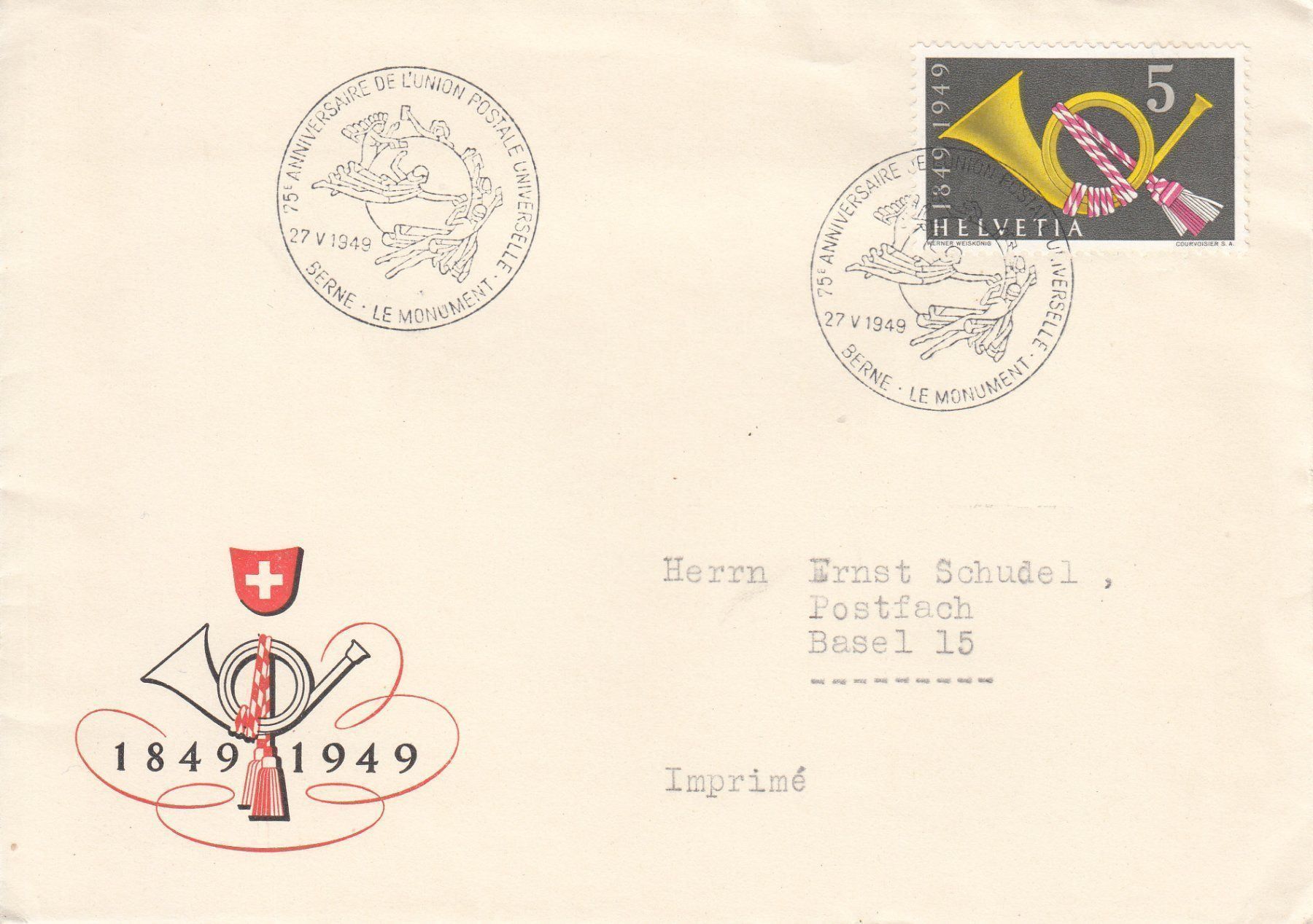 Alle Briefmarken: 100 Jahre Eidg. Post 1949 – Gebraucht aus Bürglen TG von StampGraf 3