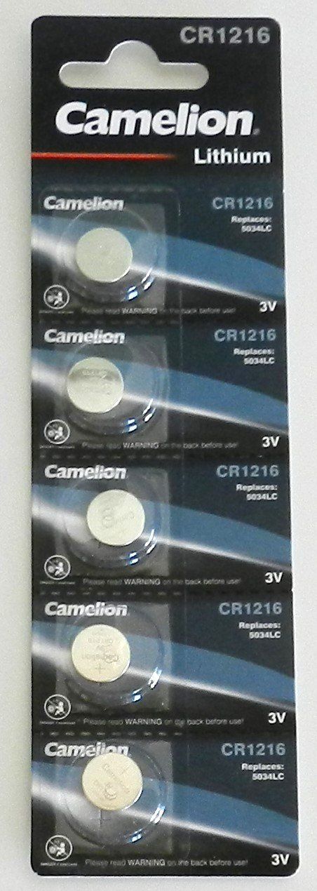 Caricatori & Batterie: 5 Knopfzellen CR1216 - 3Volt - Camelion – Nuovo e nell'imballaggio originale da Zürich venduto da hpr_3029