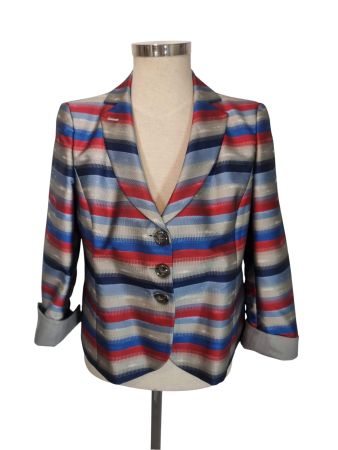 Armani Collezione gestreifter Jaquardblazer Neu