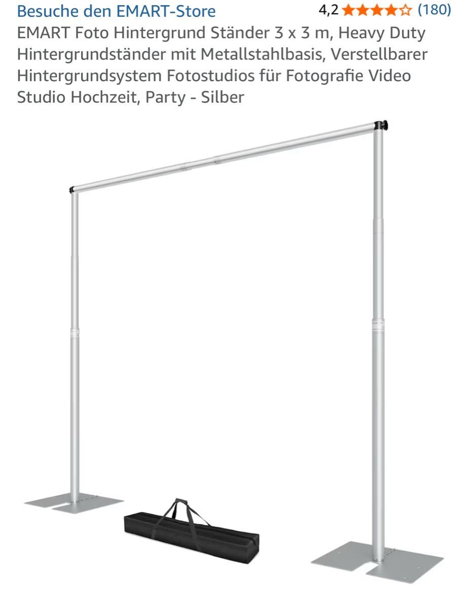 Altri Accessori: Hintergrundvorhang inkl. Ständer Elfenbein 10 Paneele Stoff – Usato da Witterswil venduto da ann_vm58 3
