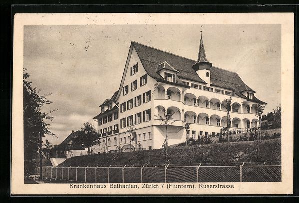 Cartoline postali: Zürich, Krankenhaus Bethanien, Kuserstr – Usato da Berlin venduto da bartko-reher
