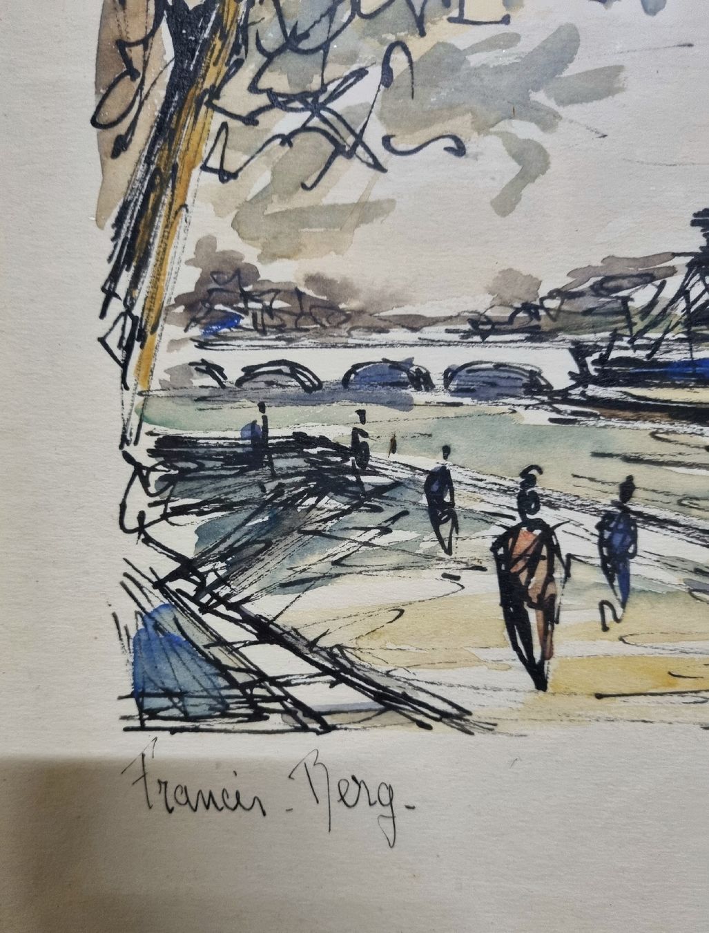Foto & Immagini: Aquarell "Paris Tour Eiffel" von Francis Berg. – Usato da Wil SG venduto da optimus07 3