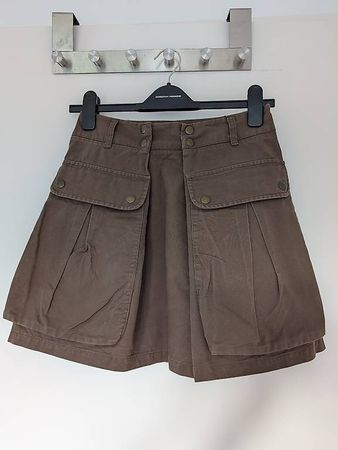 Kaki cotton skirt. Size S
