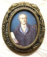 Antike Goethe Porträt-Miniatur nach Stieler