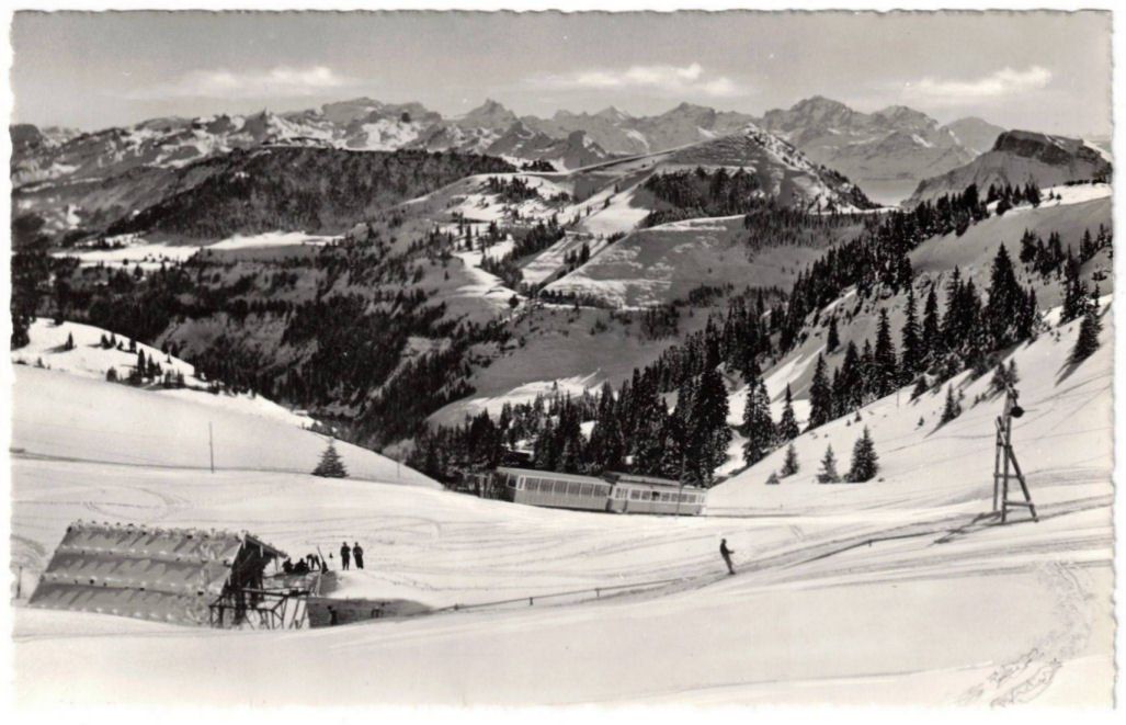 Cartoline postali: Rigi - Skilift Rigi-Rotstock – Usato da Binningen venduto da Mountainrider
