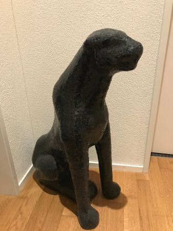 Panther  Skulptur Bling Steine schwarz