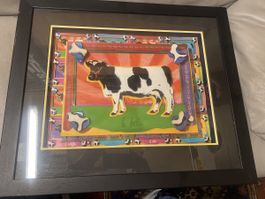 3D Kuhbild "La Belle" gerahmt limitiert