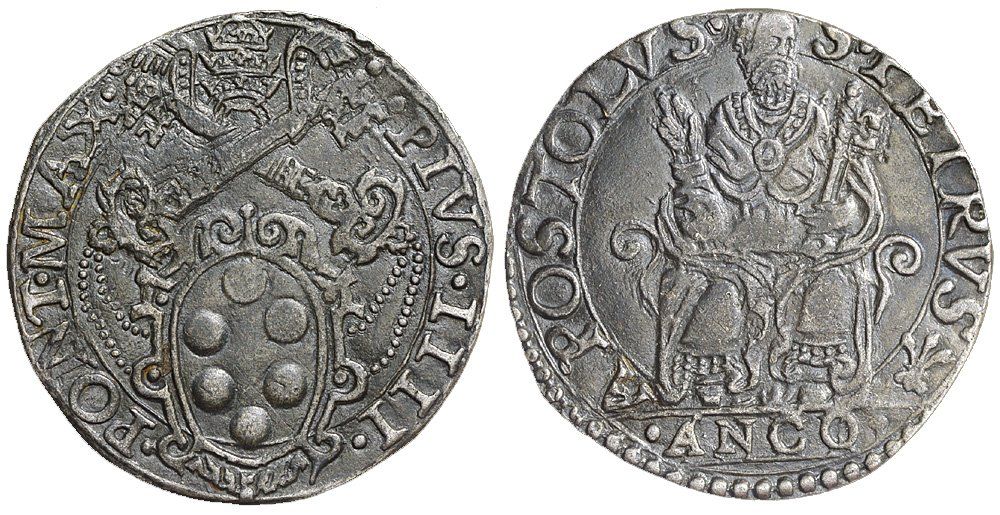 Tutti le monete: Italien, Ancona, Testone 1559-1565 – Usato da Chiasso venduto da Novamarketing