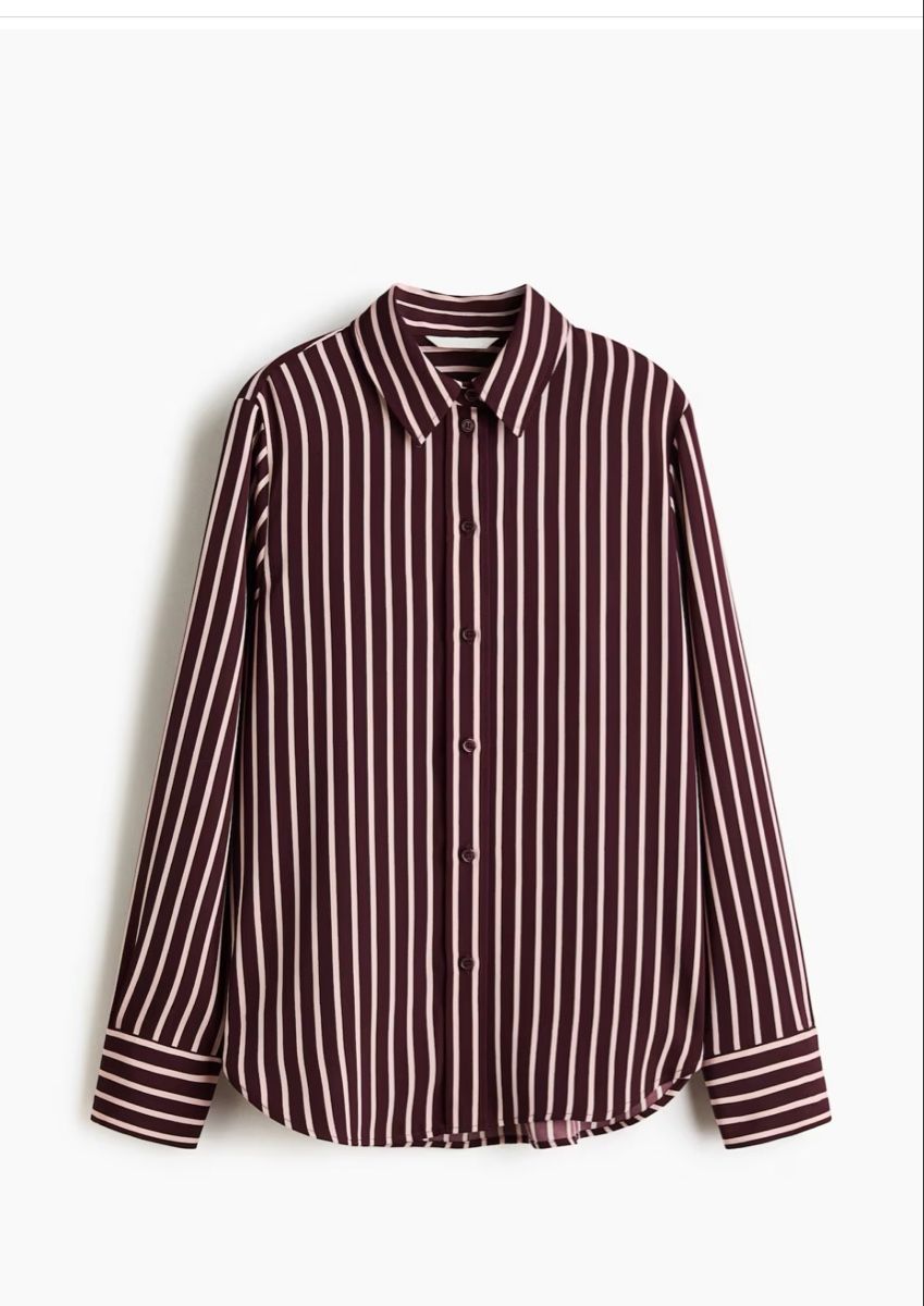 H&M Camicette: NEU trend Bluse Weinrot Gestreift Grösse M  – Nuovo (secondo la descrizione) da Aarburg venduto da manju2007 2