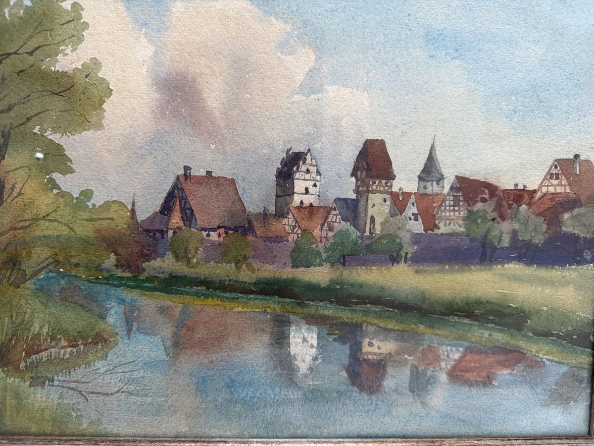 Tableaux: Altes Aquarell, Hedwig Hunkler , 1935. – D'occasion à Biberist par Momo33 6