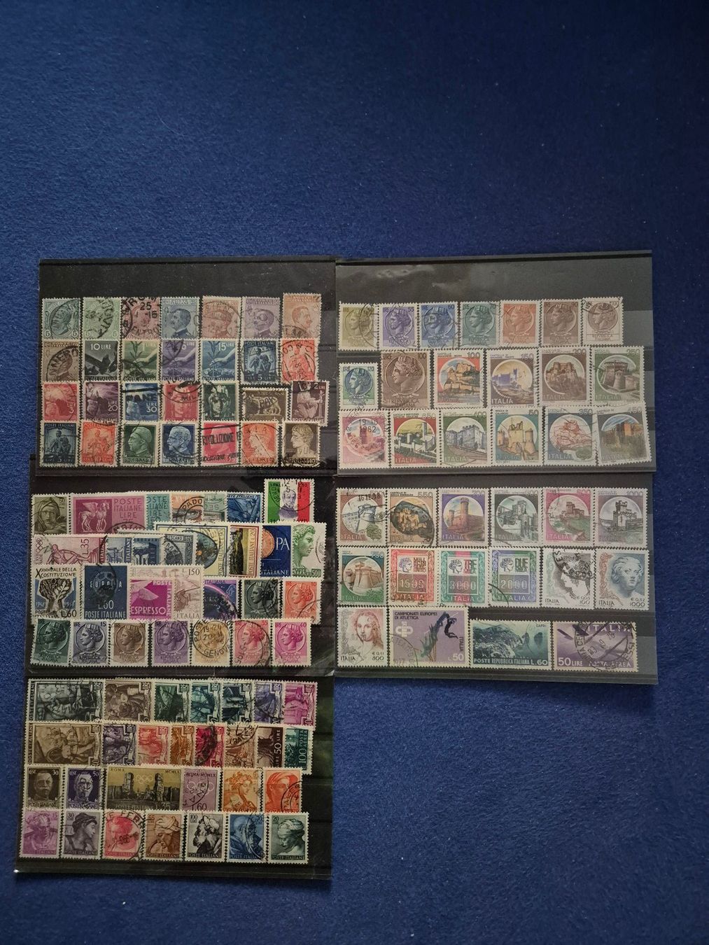 Tutti i francobolli: 5 Steckkarten Briefmarken Italien – Usato da Steinhausen venduto da Scrashel