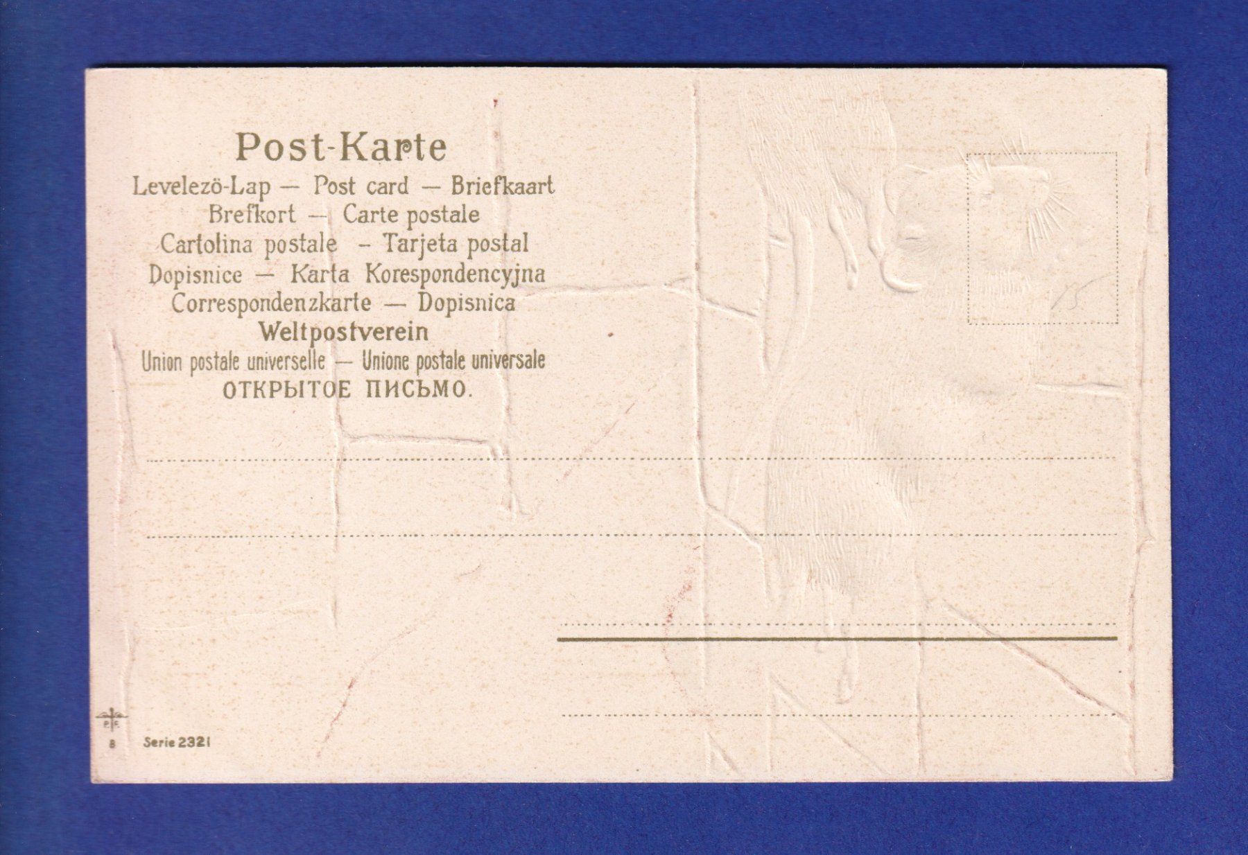 Cartoline postali: SOURIS - Carte gauffrée – Usato da Pully venduto da nicecards-shop 1