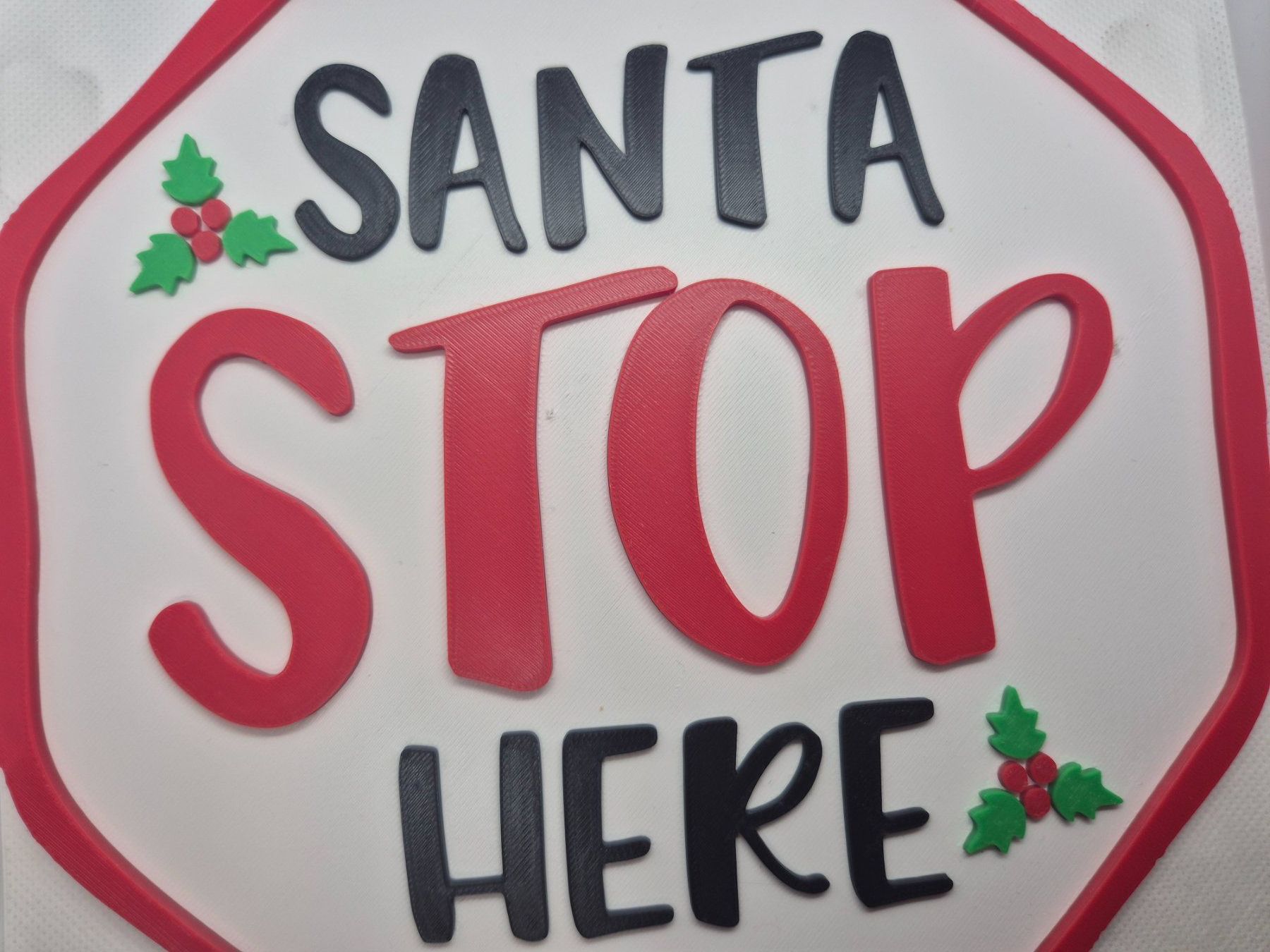 Alle Dekorationen: Santa Stop Here Schild, Weihnachtsdeko – Neu (gemäss Beschreibung) aus Rickenbach b. Wil von agu_6jgz 2