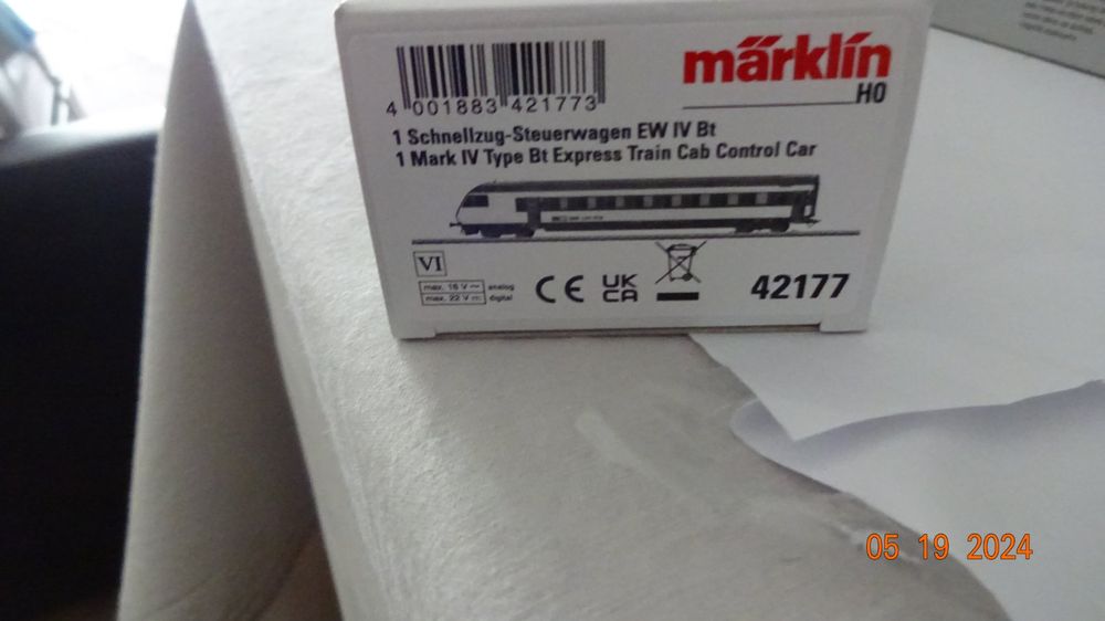 Märklin Trains électriques: Märklin 42177 SBB Schnellzug-Steuerwagen EW IV BT – Neuf avec emballage d'origine à Steffisburg par Narzisse 4