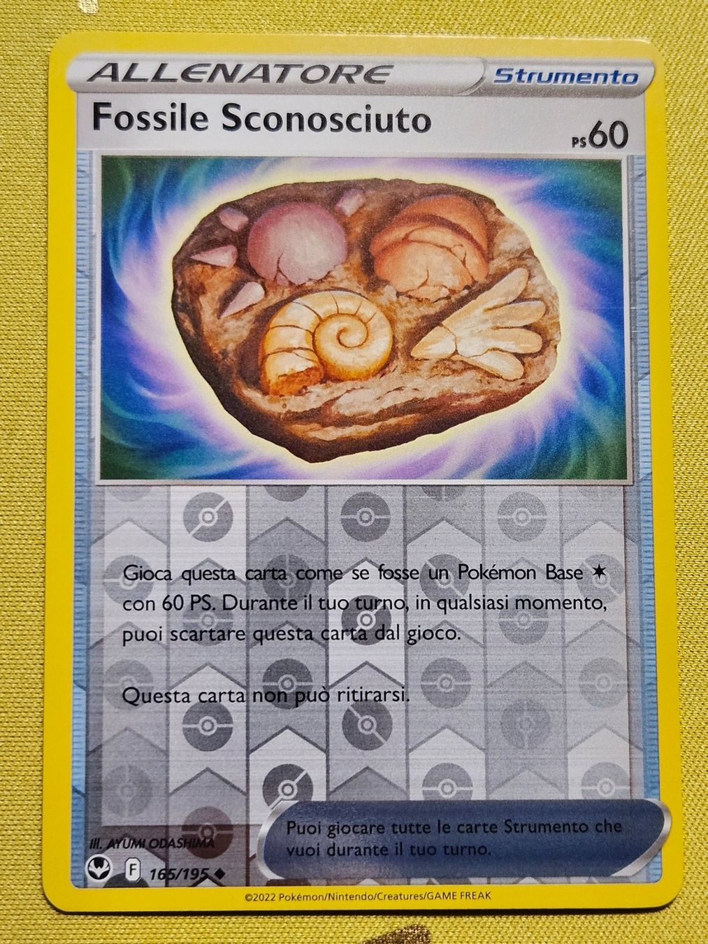 Pokémon Carte collezionabili: Silver Tempest - Fossile Sconosciuto 165/195 IT – Usato da Bellinzona venduto da Pokemarco
