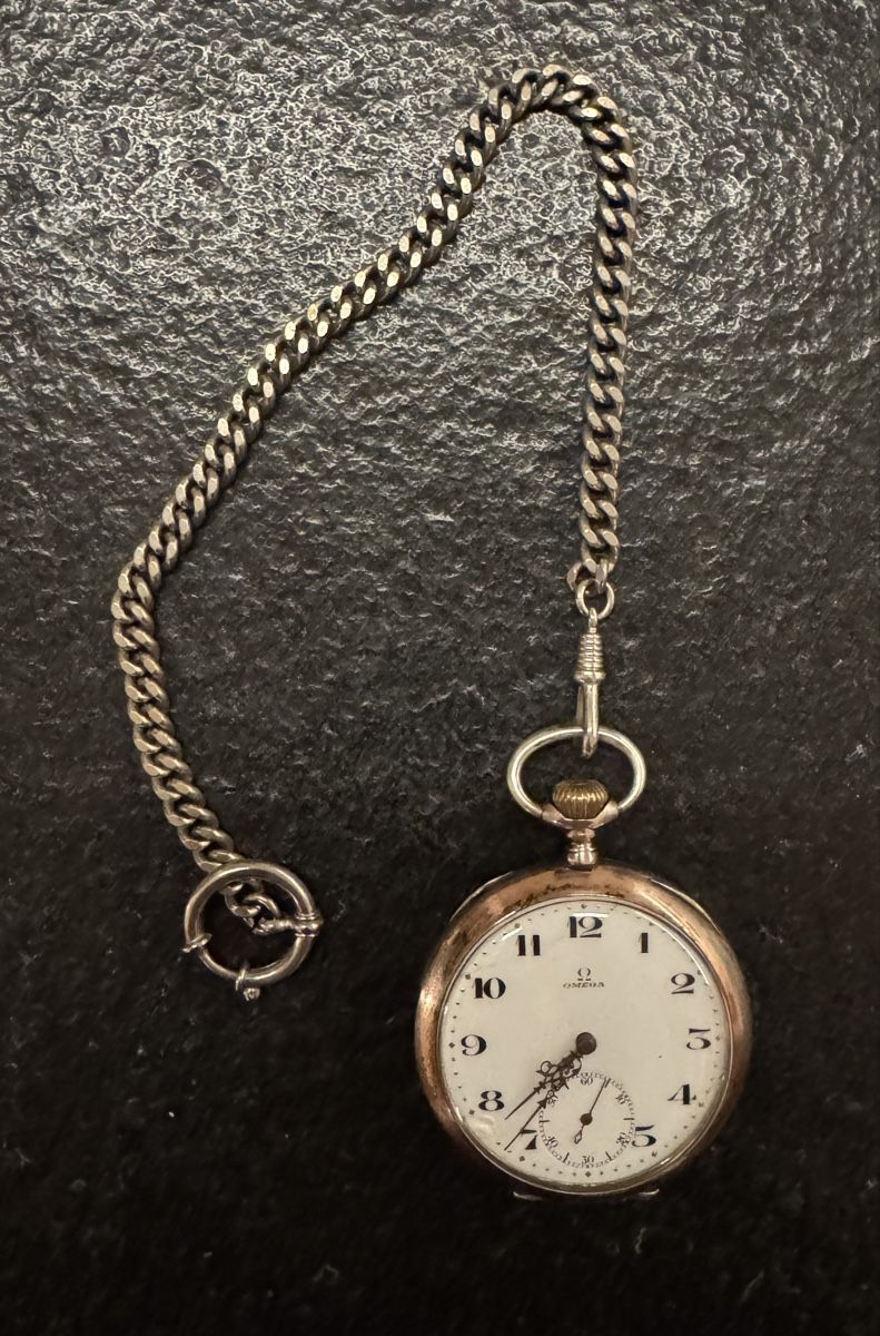 Omega Orologi: Alte Taschenuhr Omega mit Kette – Usato da Richterswil venduto da Schopf6