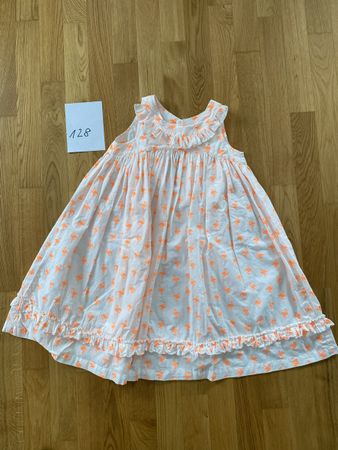 Sommerliches Flamingo-Kleid, Grösse 128.