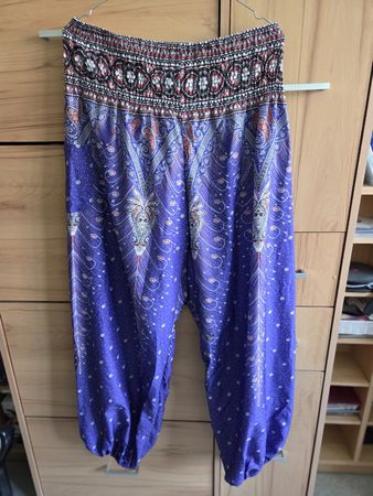 Luftig leichte Legere Hose mit breitem Gummizugbund Gr.XL 