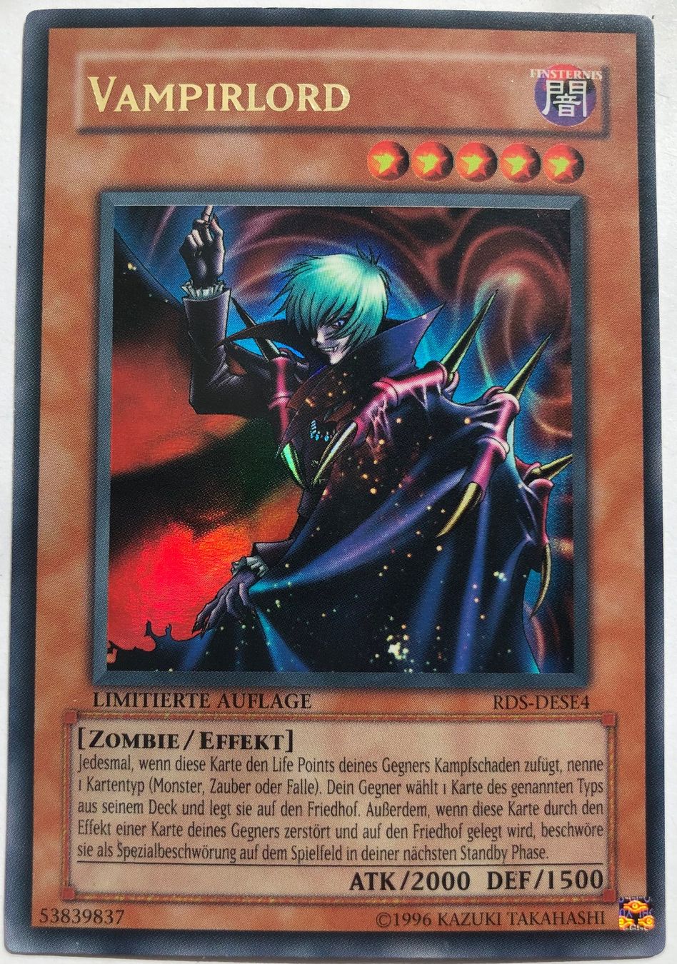 Yugioh Carte collezionabili: GOAT | RDS-DESE4 Vampir-Lord | UR – Nuovo (secondo la descrizione) da Altstätten SG venduto da ChangeMaker