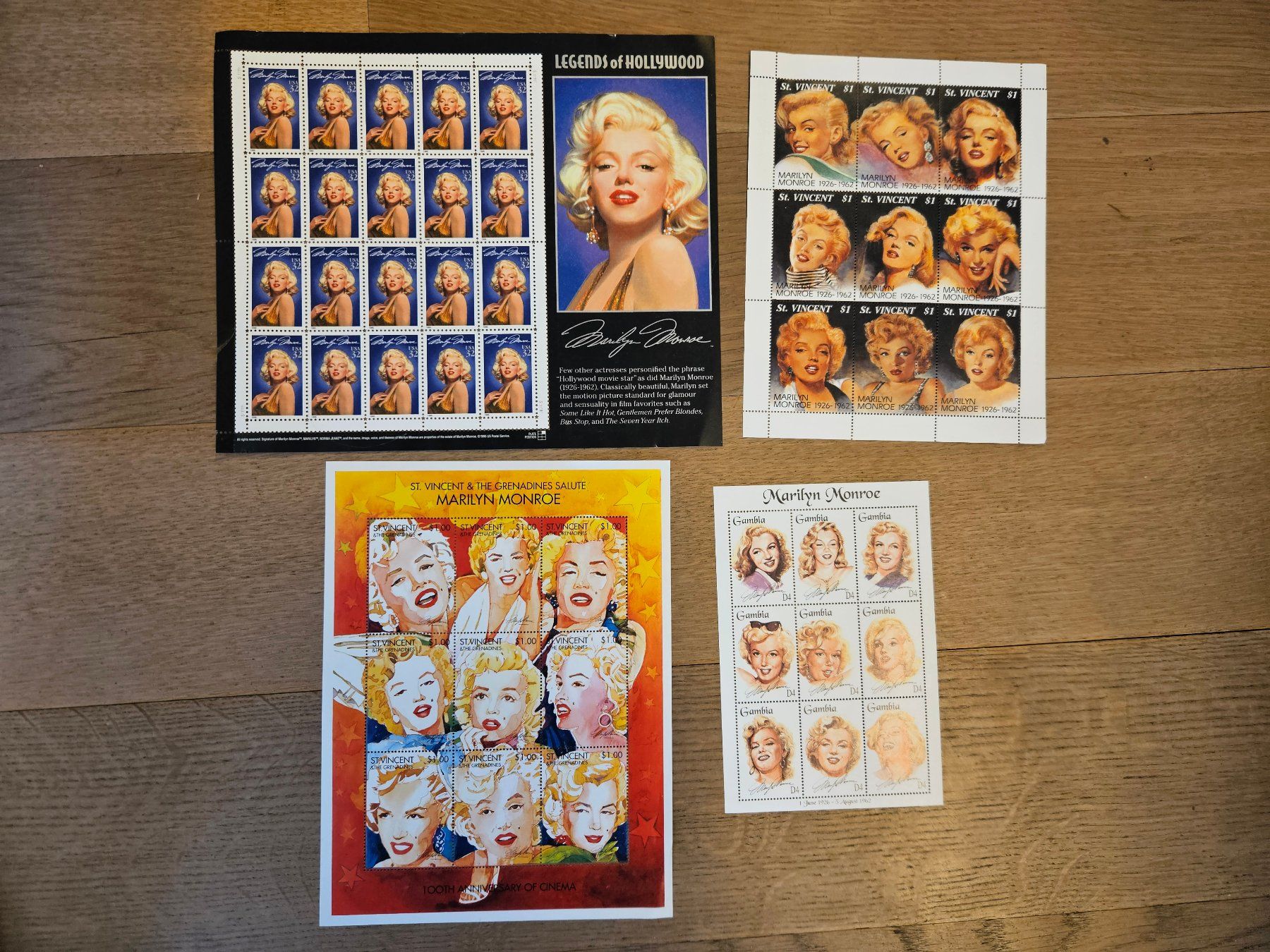Tutti i francobolli: Marilyn Monroe Briefmarken Sammlung - 47 Stk – Usato da Fisibach venduto da sare01
