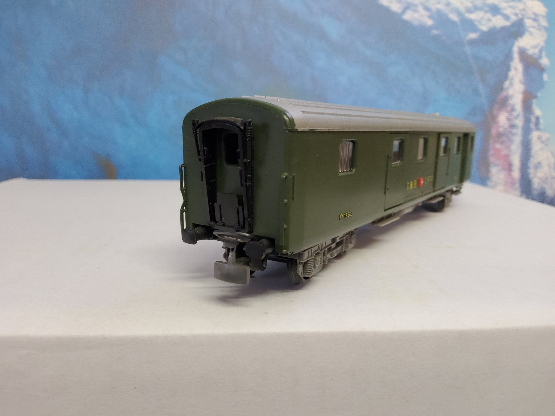 Kleinbahn Modellini di ferrovie: 2 Kleinbahn Gepäckwagen H0 Nr. 382 – Usato da Grüningen venduto da VENOM59 8