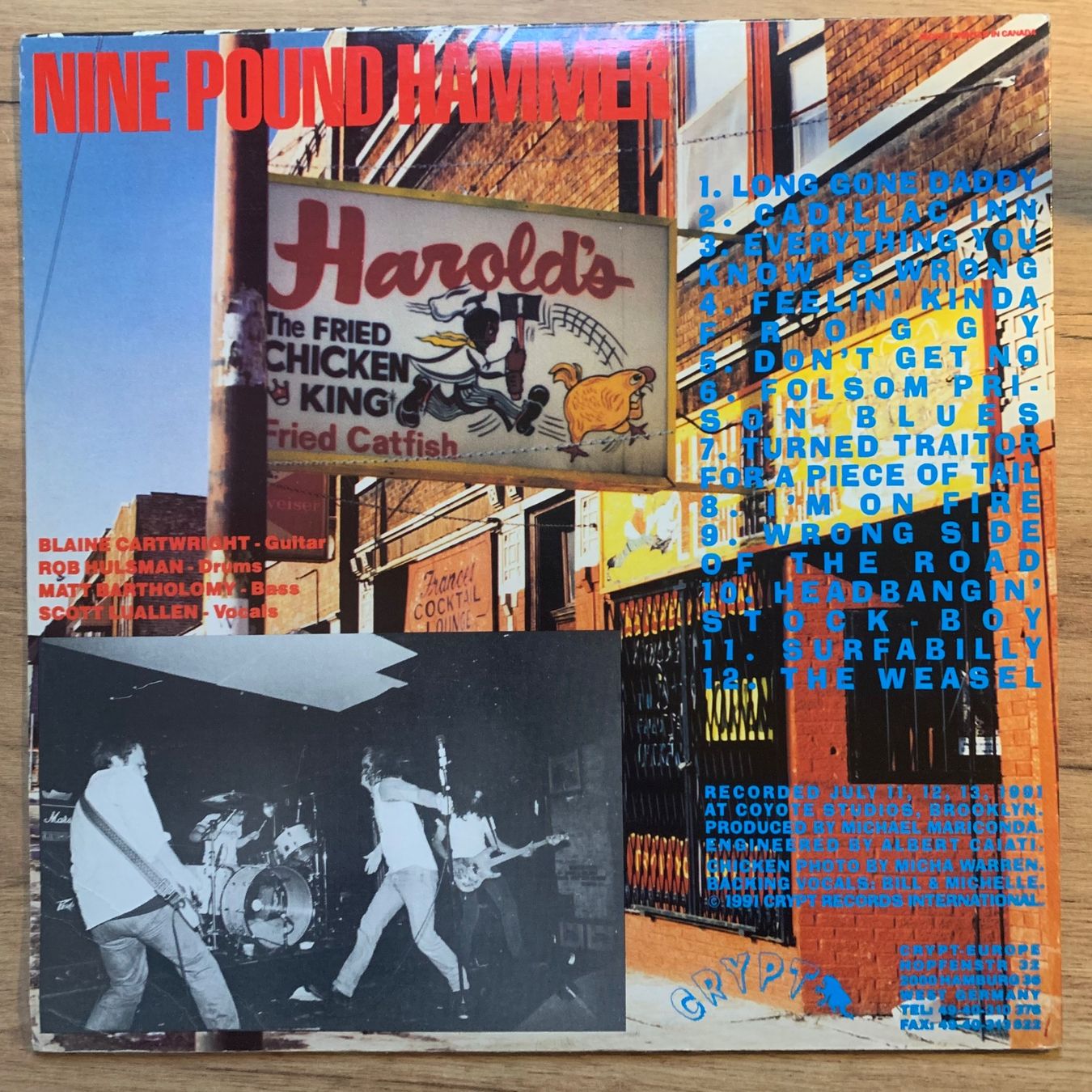 Dischi in vinile: NINE POUND HAMMER - SMOKIN' TATERS...OG GER 1991...EX/EX – Usato da Gals venduto da Diskopatshop 1