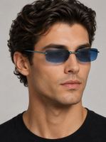 Topmodische Designer Sonnenbrille in Türkis